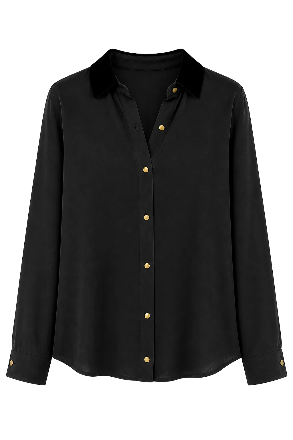Sezane Black Silk Top | The Dressy Silk Blouse, Relover