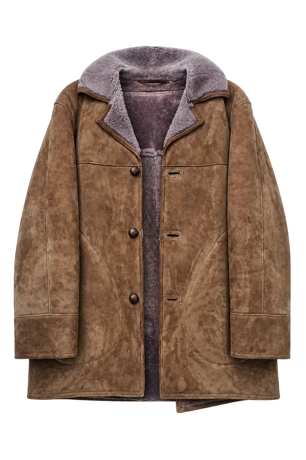 Kadra Brown Sheepskin Outerwear | The Weight of Winter, Relover