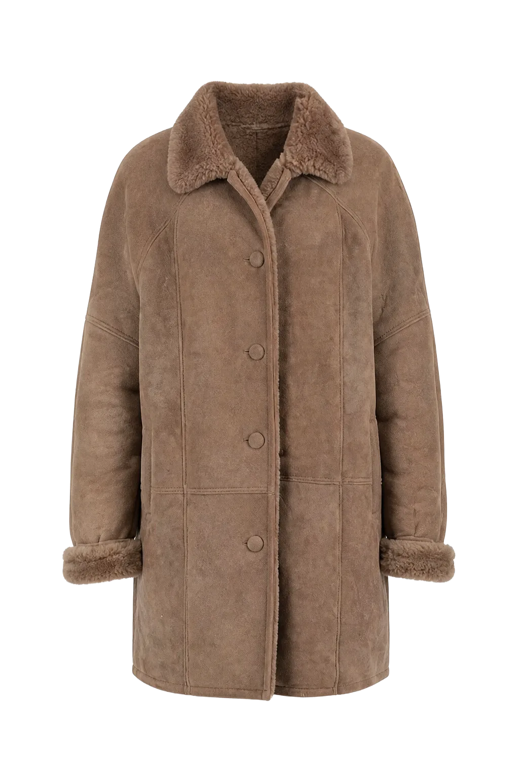 Vintage Beige Sheepskin Outerwear | The Weight of Winter, Relover